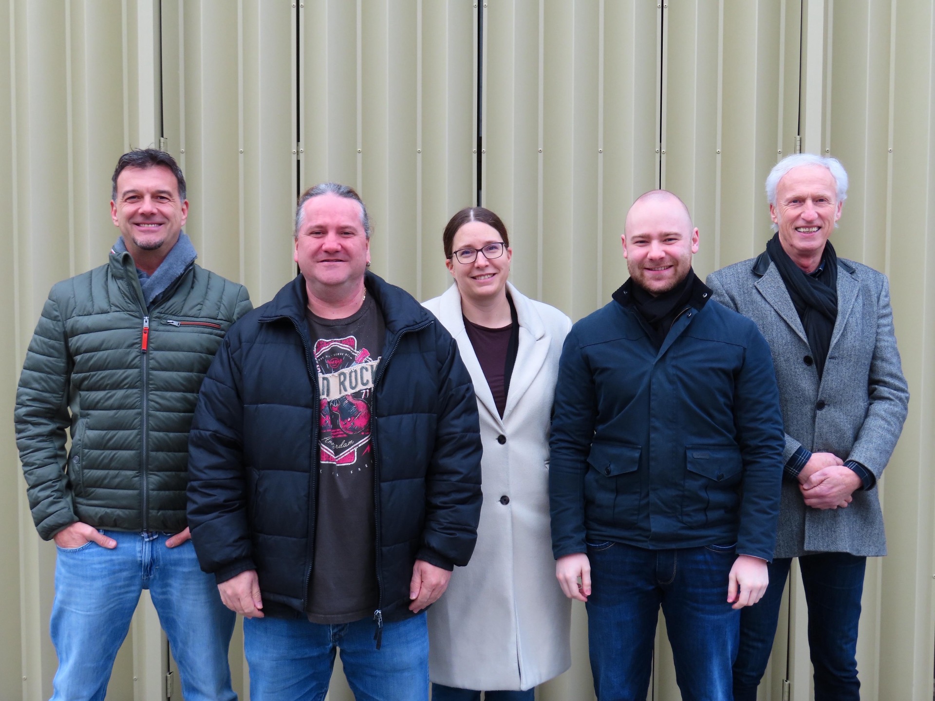 Vorstand von links: Marco Insinna, Roger Kaufmann, Ramona Kaufmann, Andreas Karl, Marcel Foser